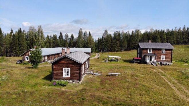 drönarbild över Rismyrliden
